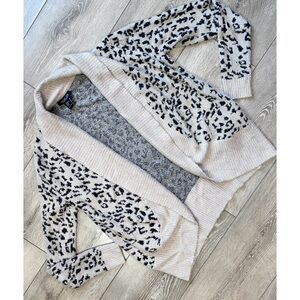 Rachel Zoe Animal Print Open Cardigan